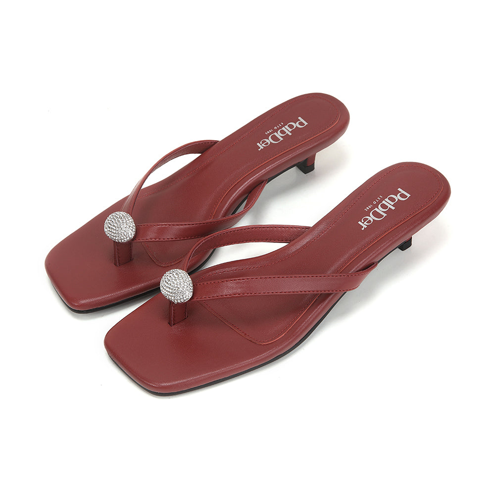 Crystal 2in Kitten Heel Sandals