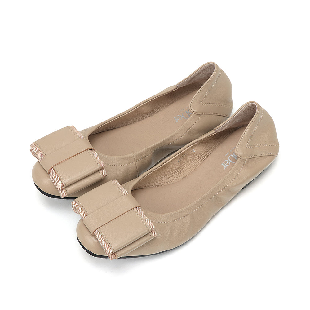 Large Ribbon Ballet Flats