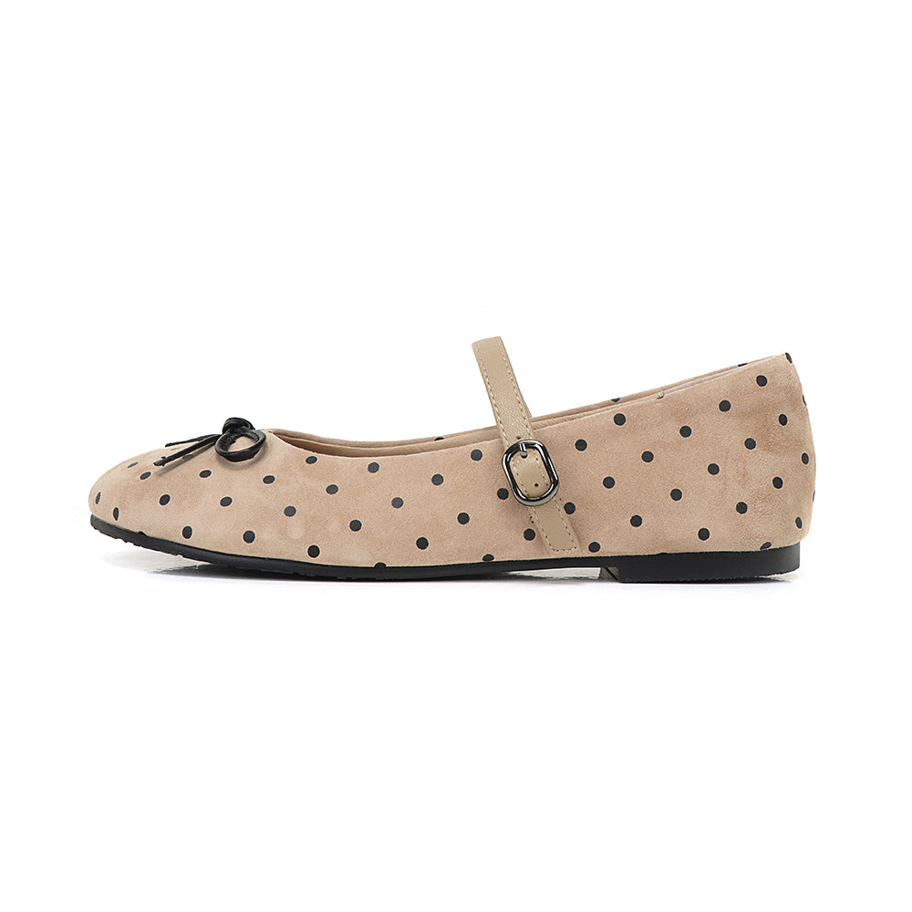 Polka Dot Suede Mary Jane