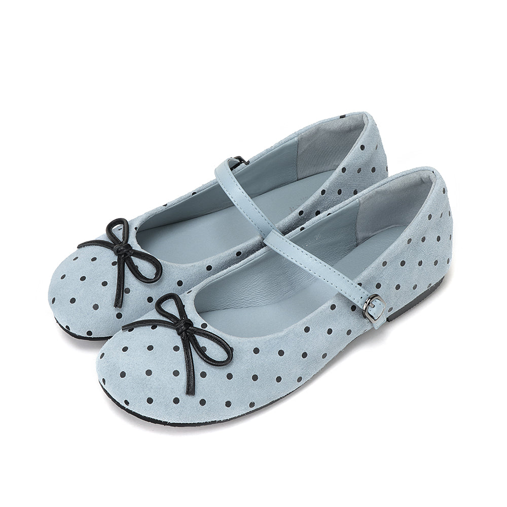 Polka Dot Suede Mary Jane