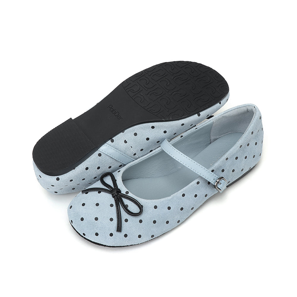 Polka Dot Suede Mary Jane