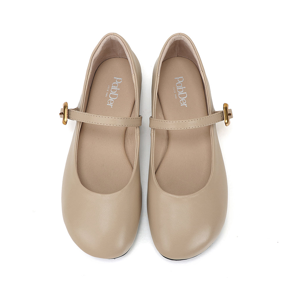 Round Toe Soft Leather Mary Jane
