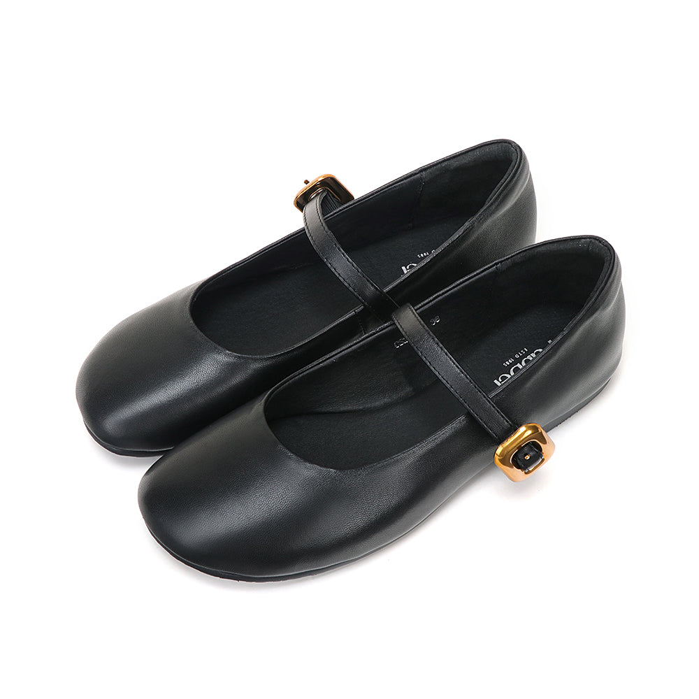 Round Toe Soft Leather Mary Jane