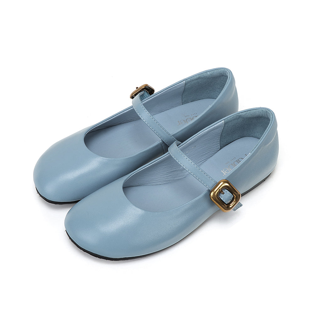Round Toe Soft Leather Mary Jane