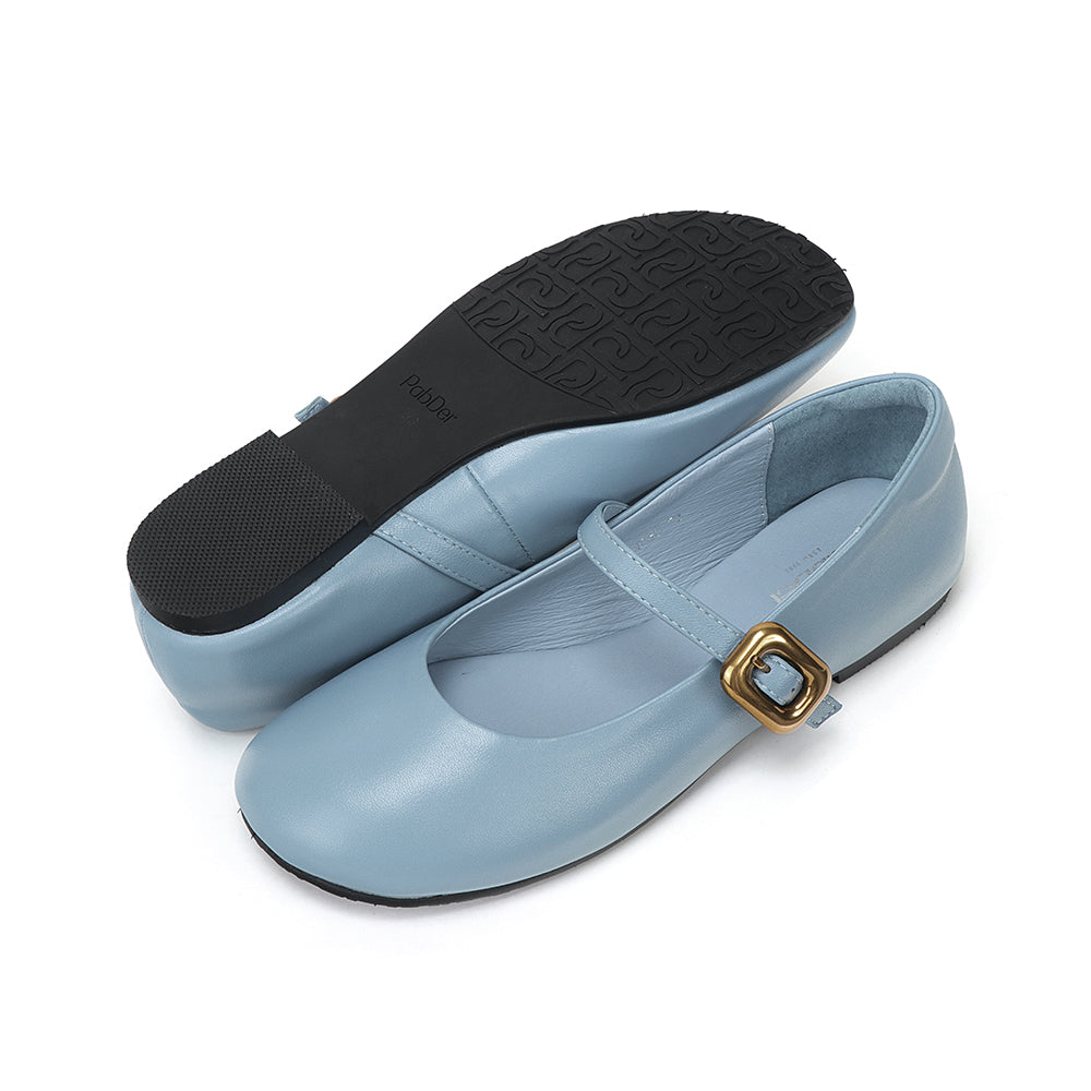 Round Toe Soft Leather Mary Jane