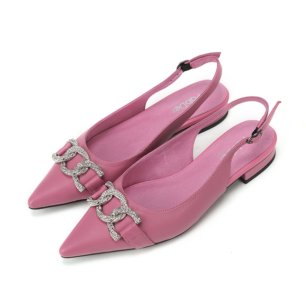 Sling-Back With Metallic Chain CS4103