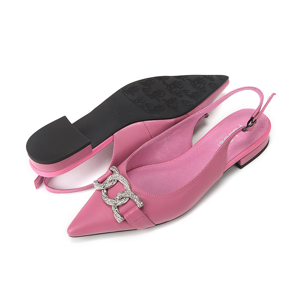 Sling-Back With Metallic Chain CS4103