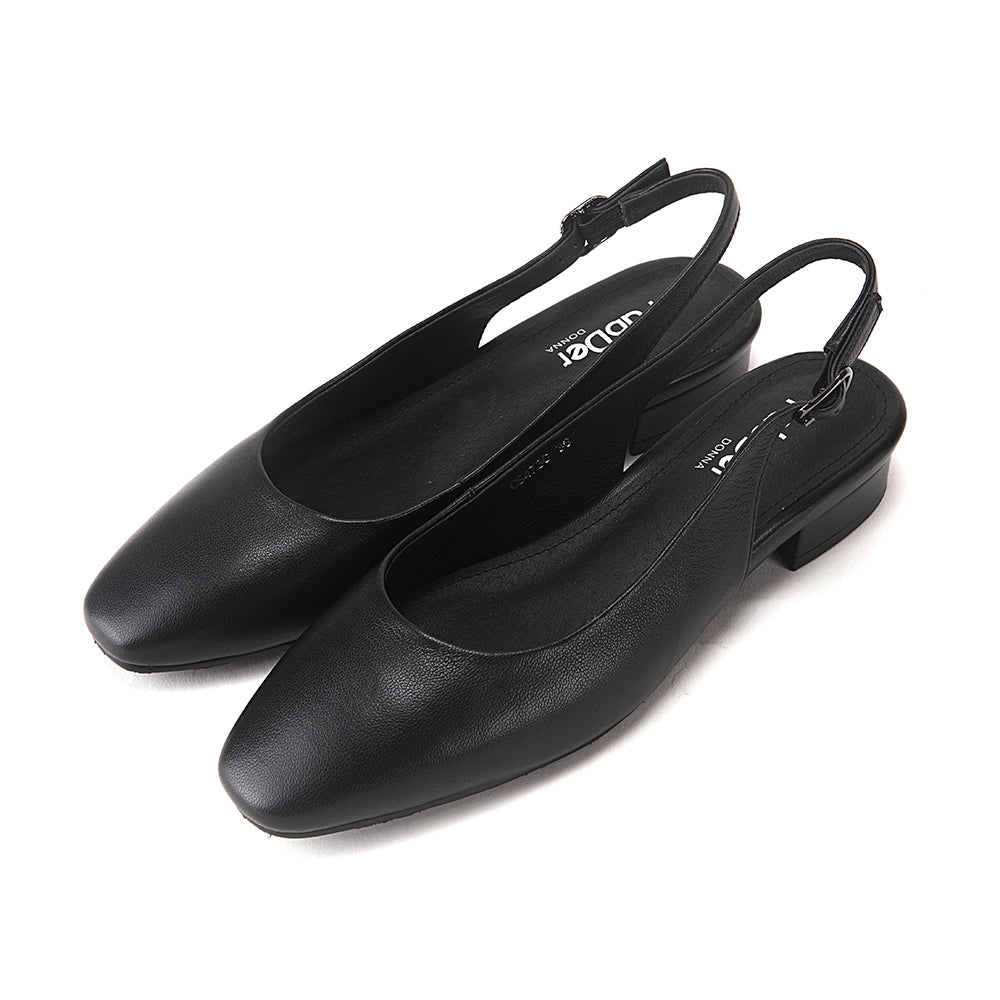 Closed Plain Round Toe Sling-Back Sandals