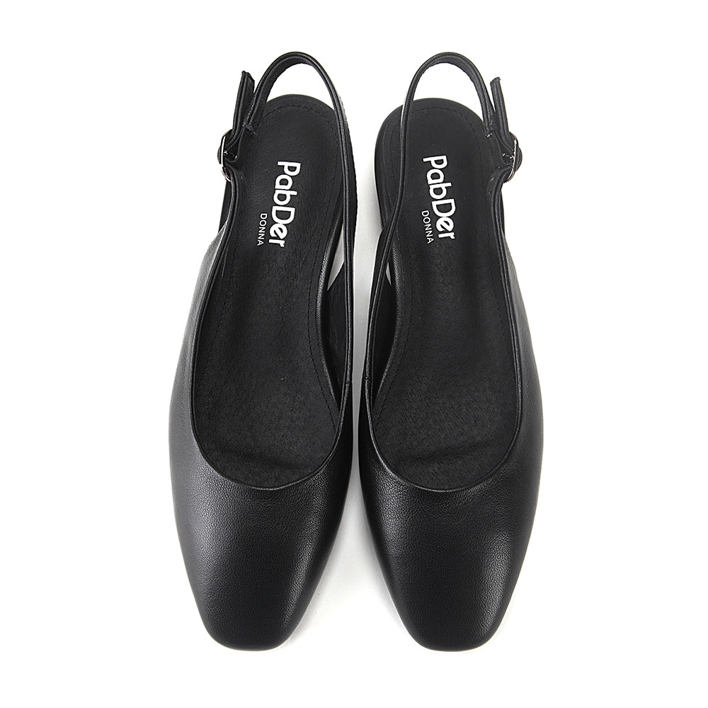 Closed Plain Round Toe Sling-Back Sandals