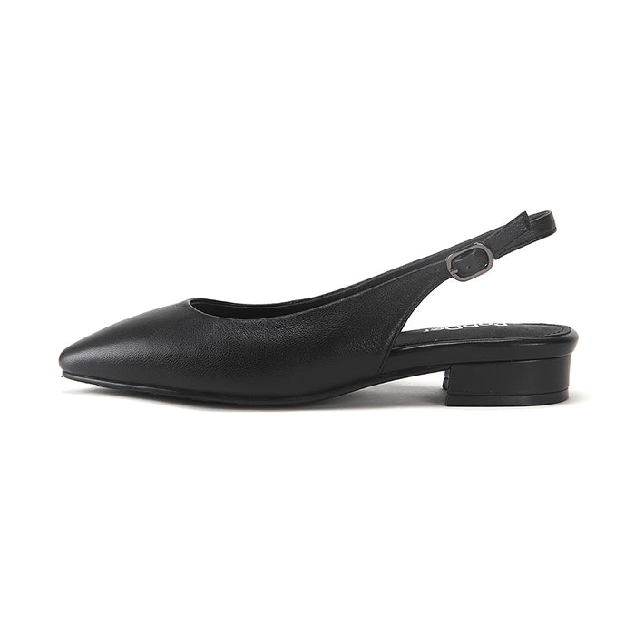 Closed Plain Round Toe Sling-Back Sandals