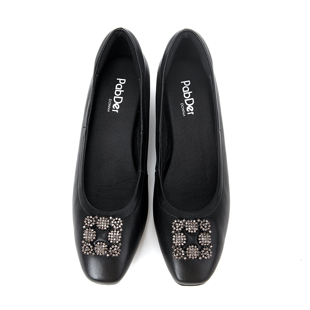 Round Toe Gem Heels