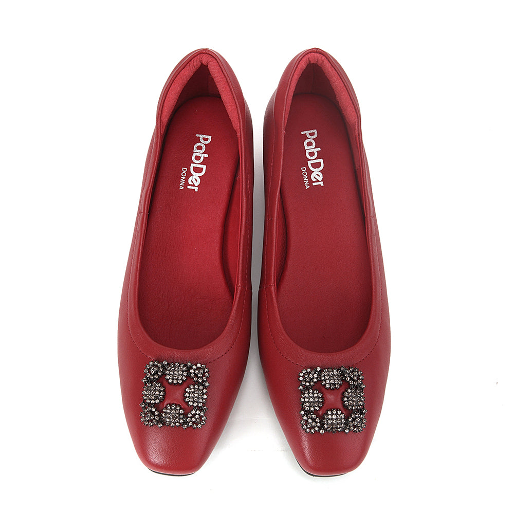 Round Toe Gem Heels