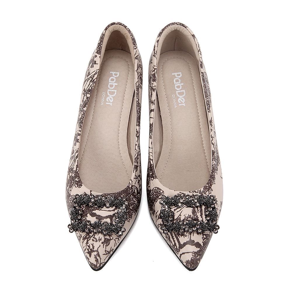 Porcelain Rhinestone High Heels