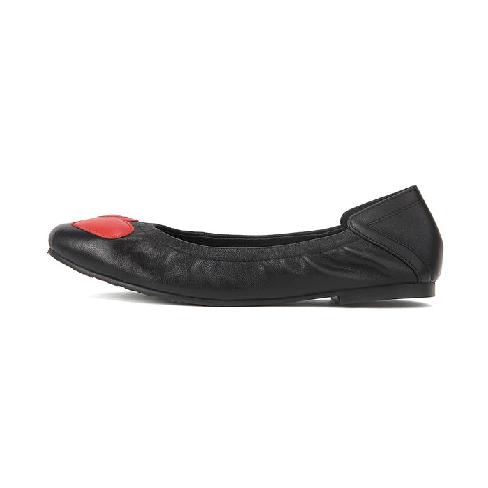 Large Hearts Ballet Flats