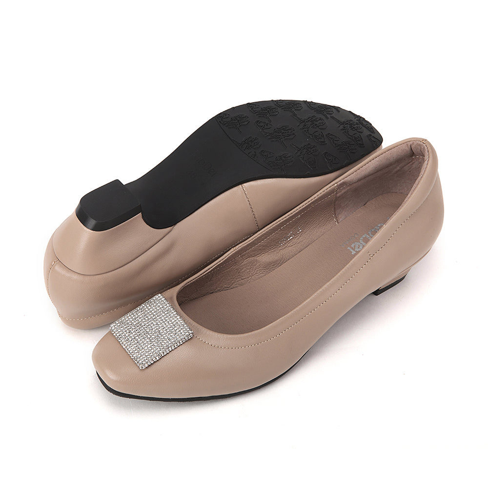 Cubic Round Toe Heels