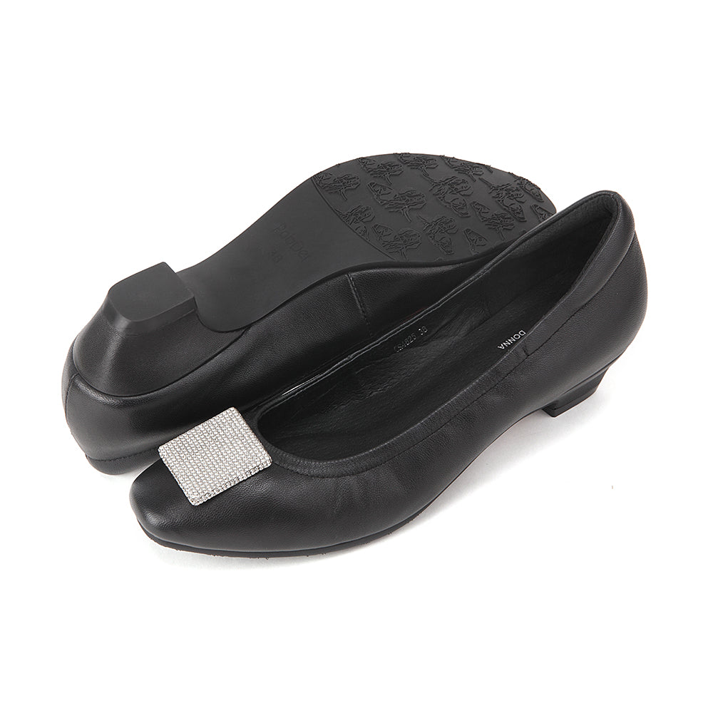 Cubic Round Toe Heels