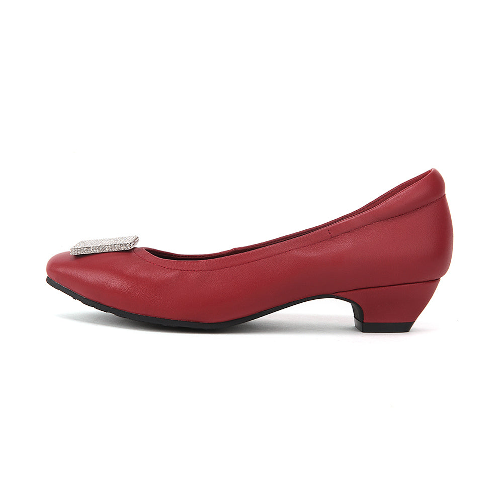 Cubic Round Toe Heels