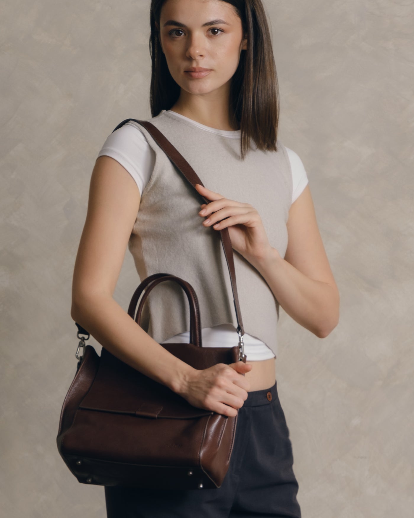 Rectangular Top Handle Purse