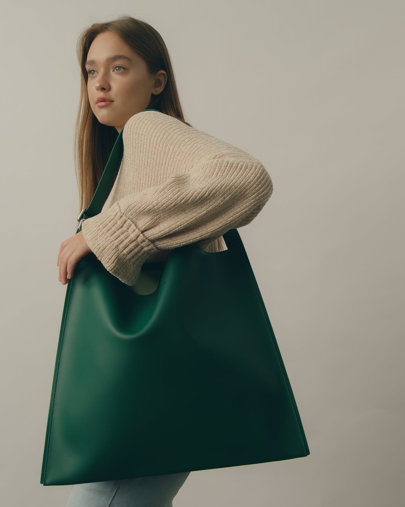 Smooth Leather Hobo
