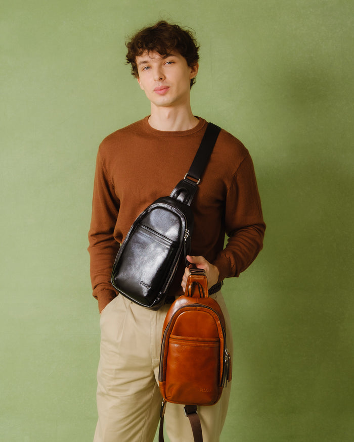 Men's Oval Crossbody Bag
