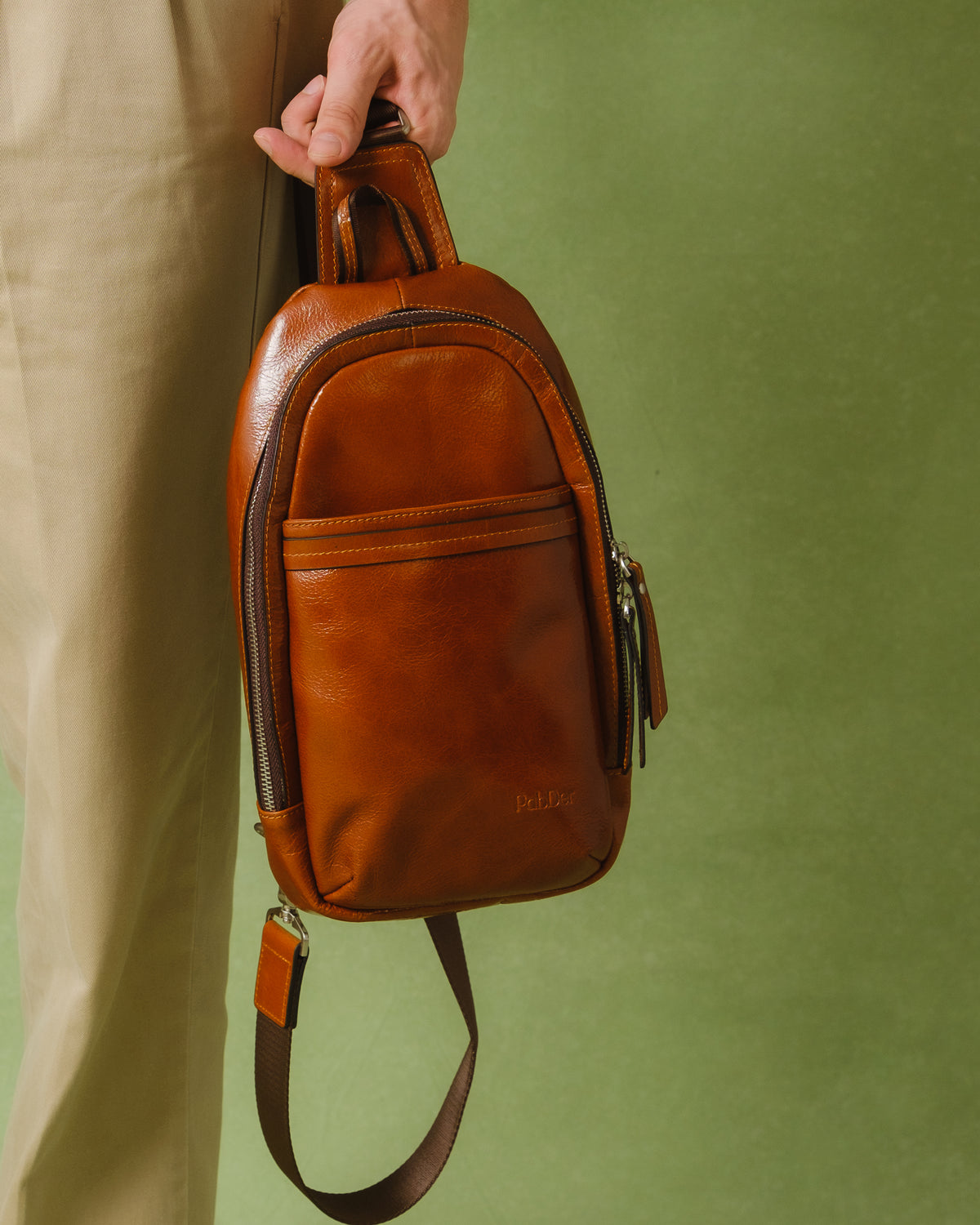 Men's Oval Crossbody Bag