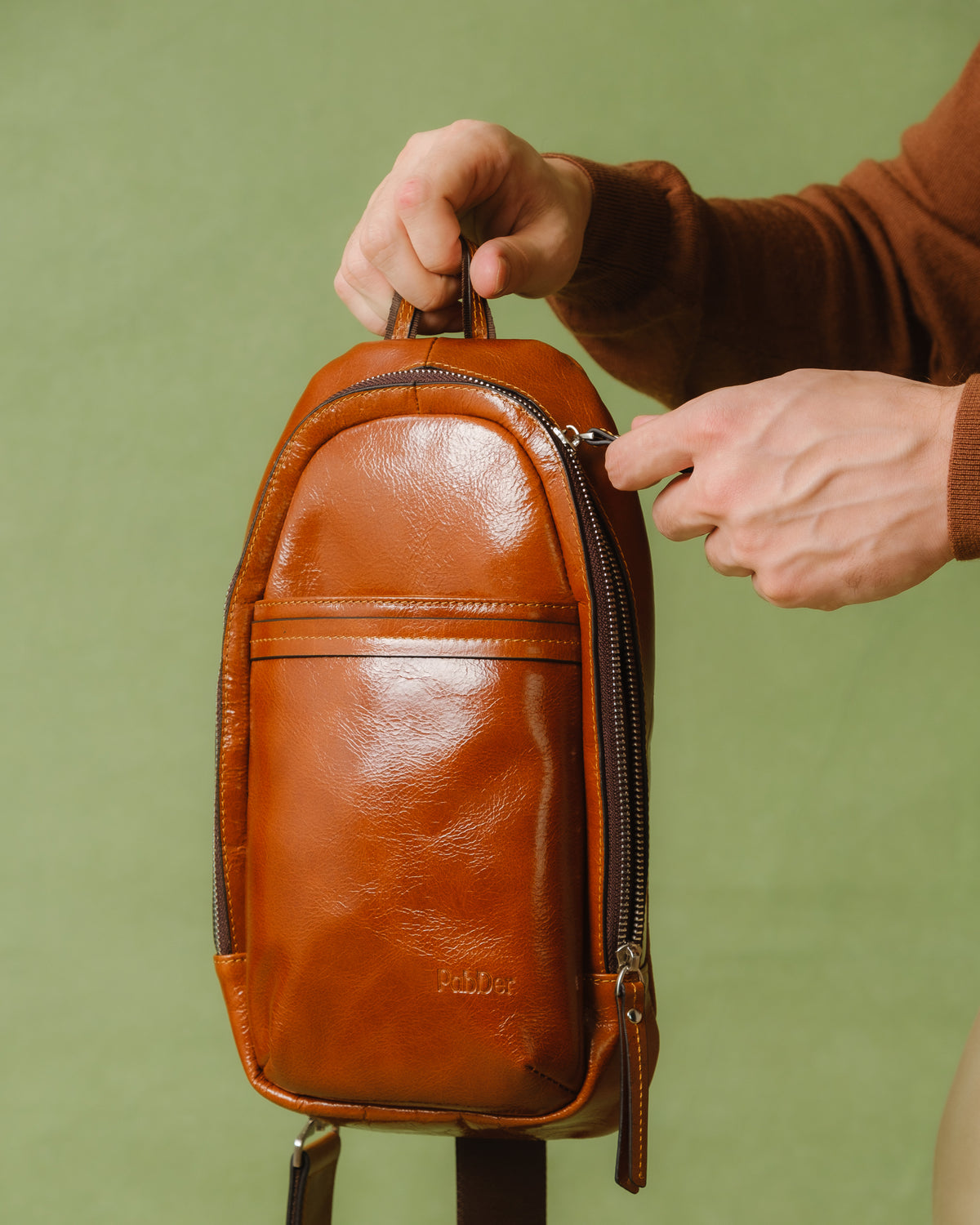 Men's Oval Crossbody Bag