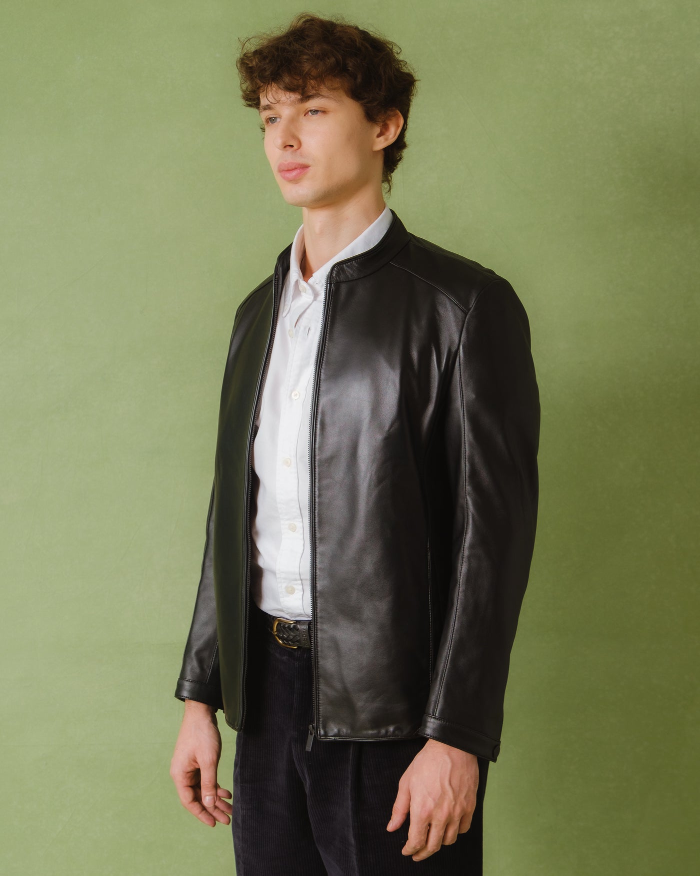 Minimalist Leather Jacket
