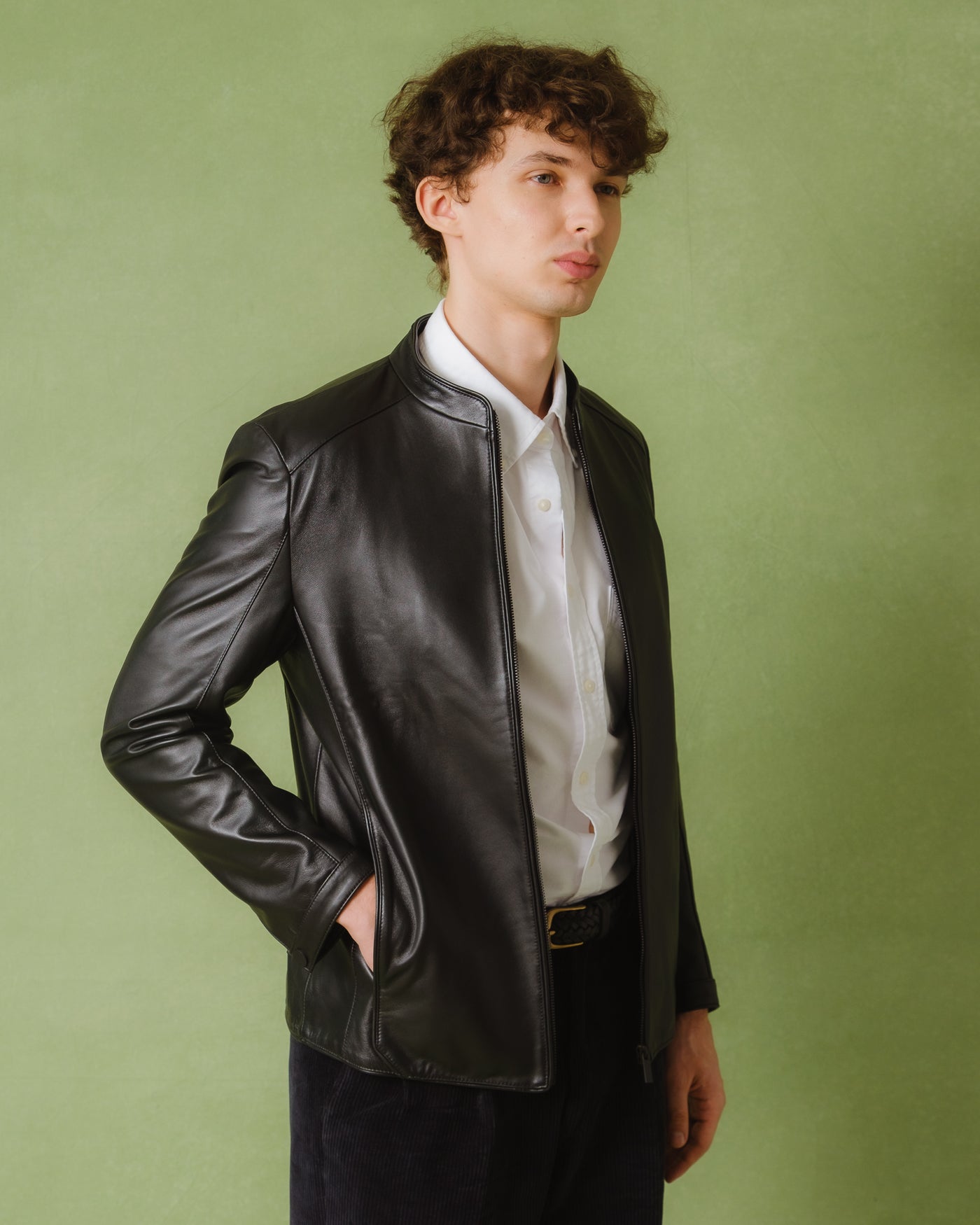 Minimalist Leather Jacket