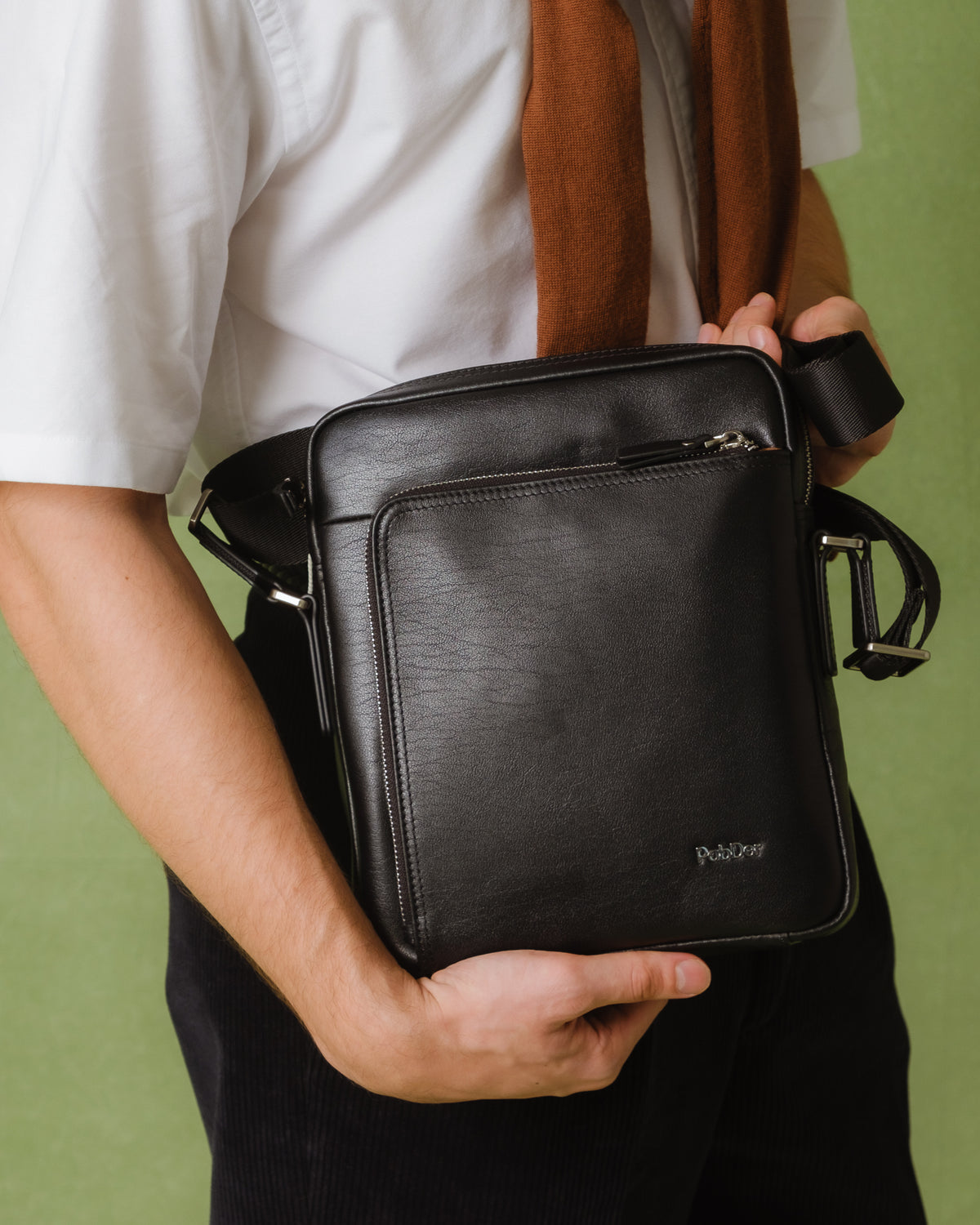 Spacious Leather Sling Bag