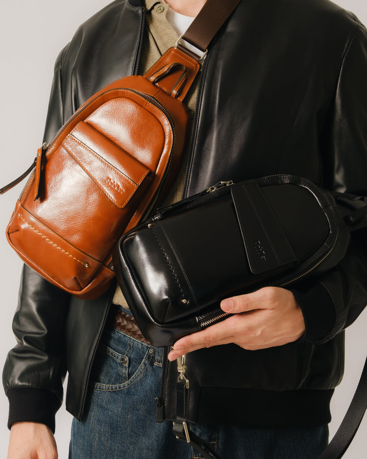 Men's Oval Crossbody Bag