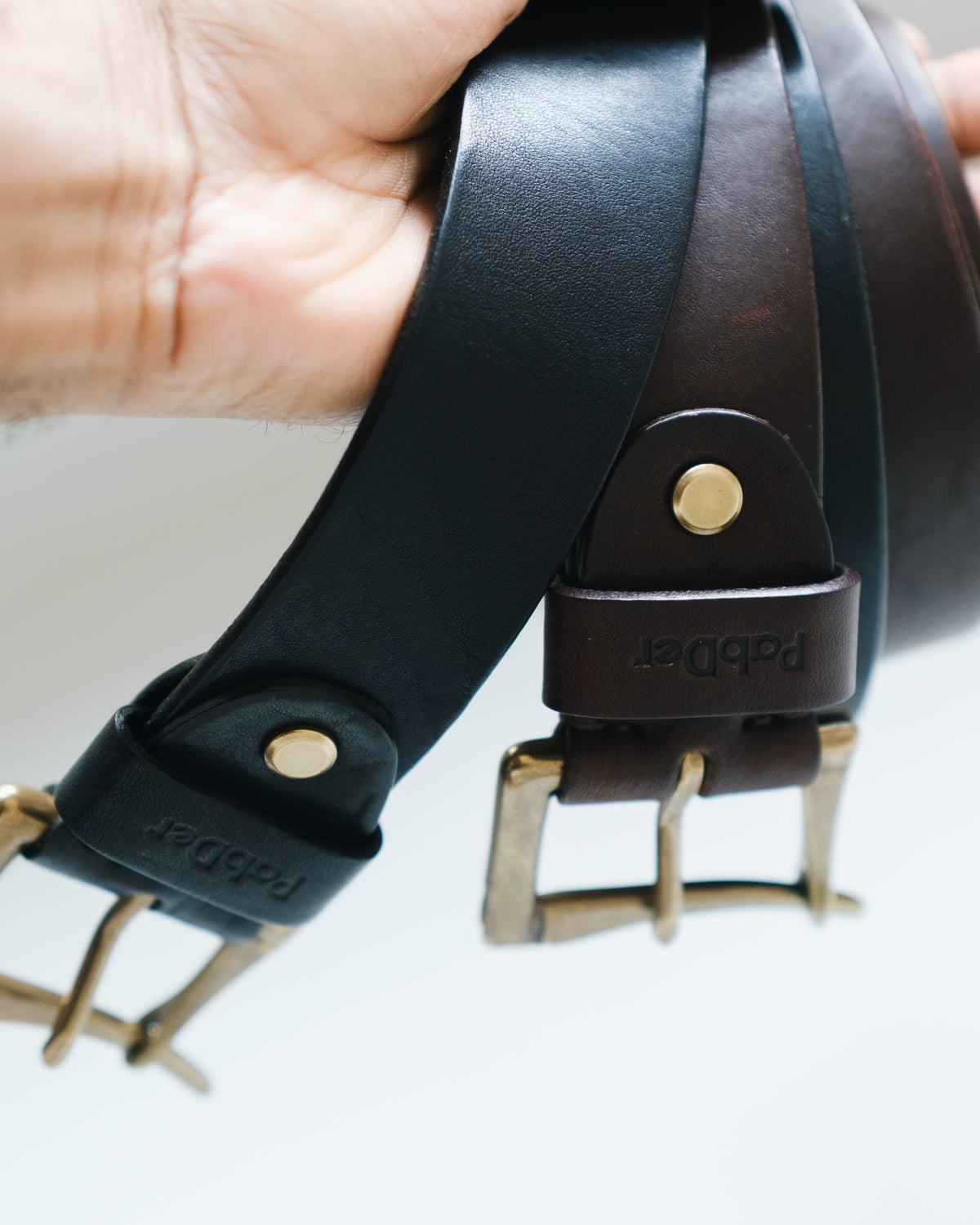 Fireman Clasp Leather Belt