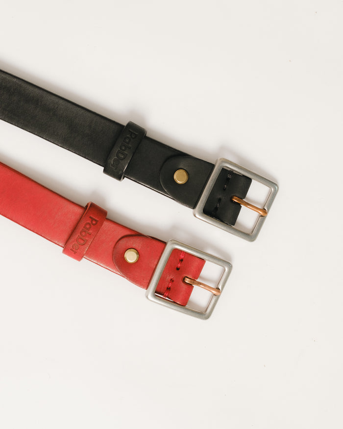 Needle Point Leather Belt