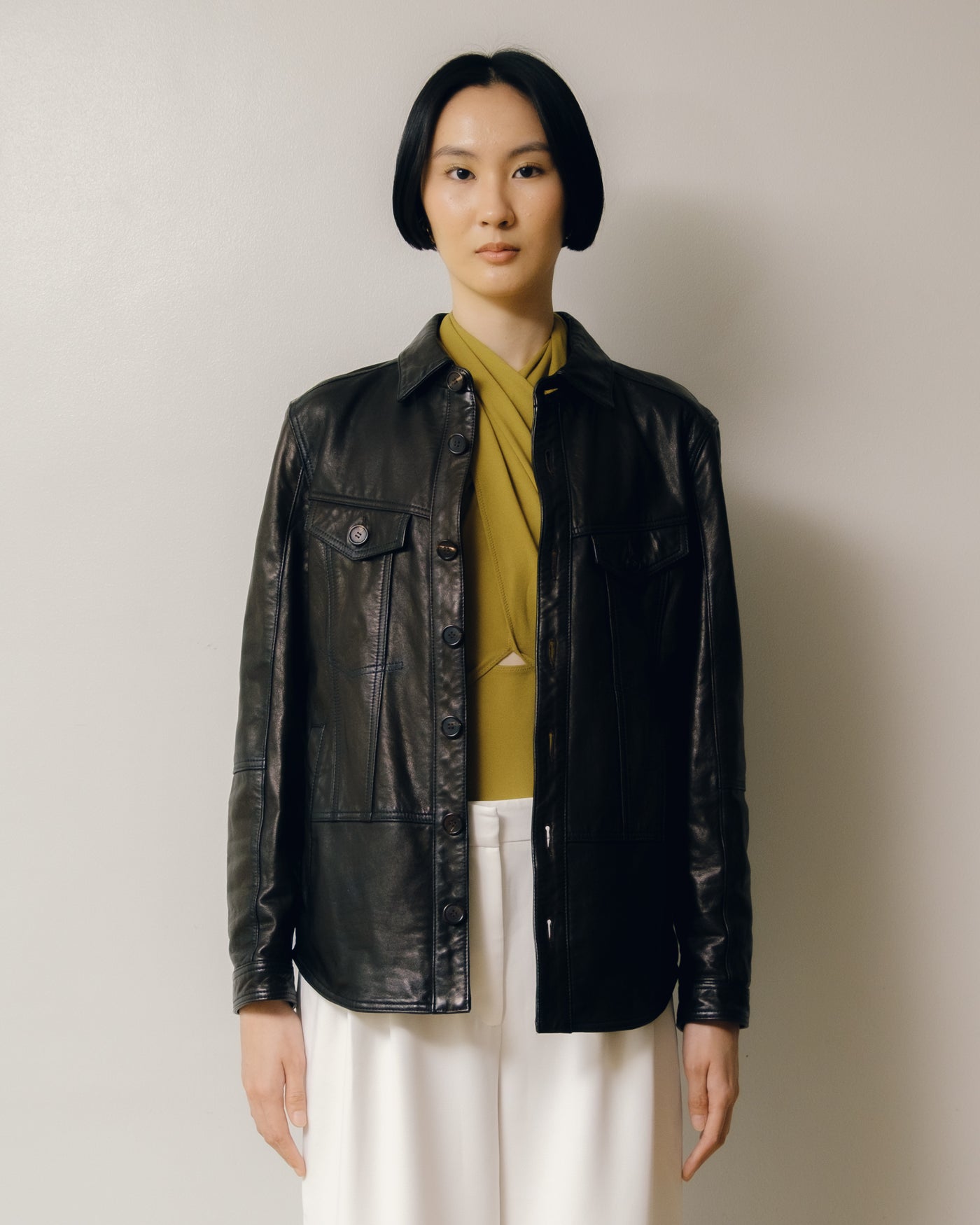Leather Varsity Jacket