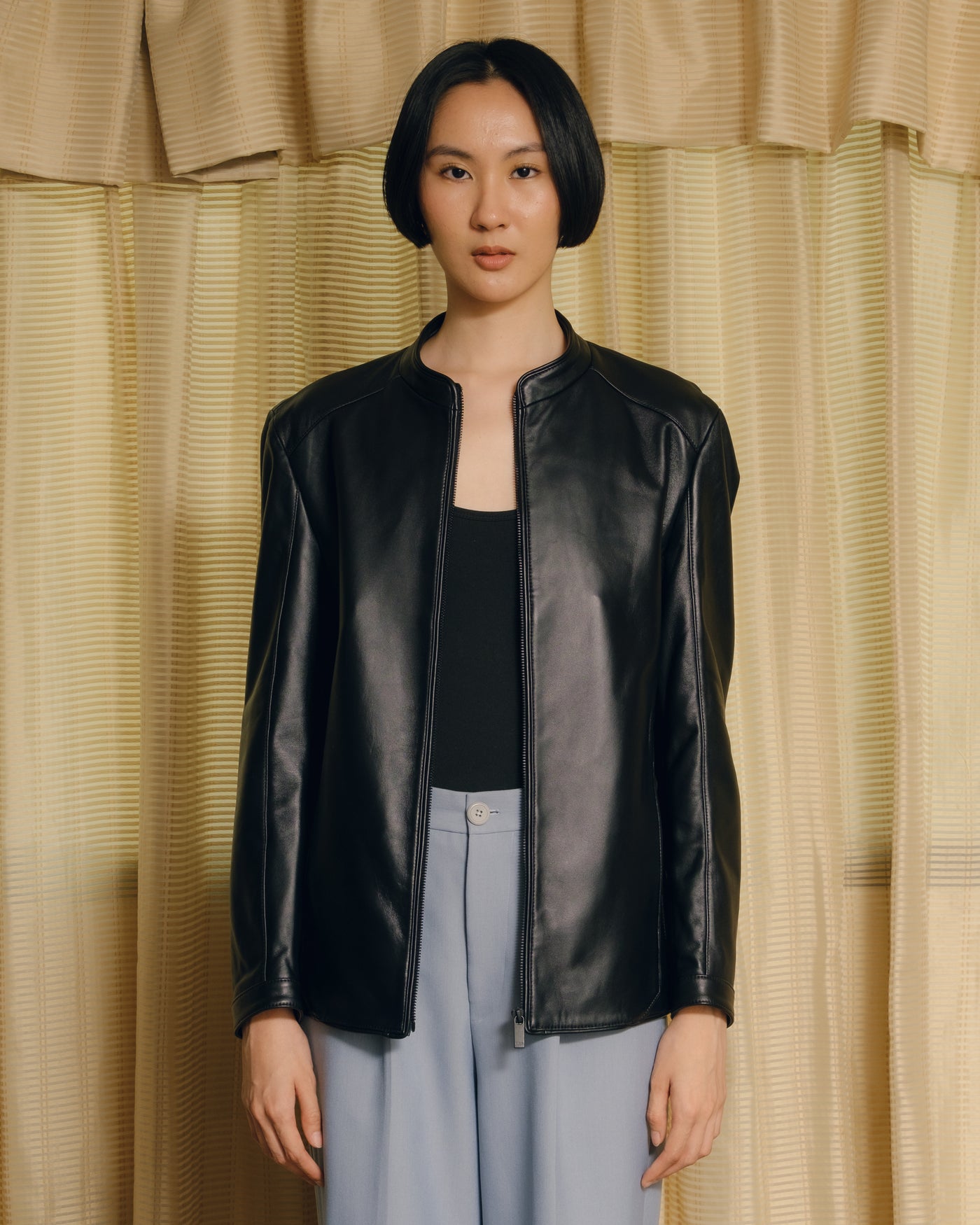 Leather Bomber Jacket