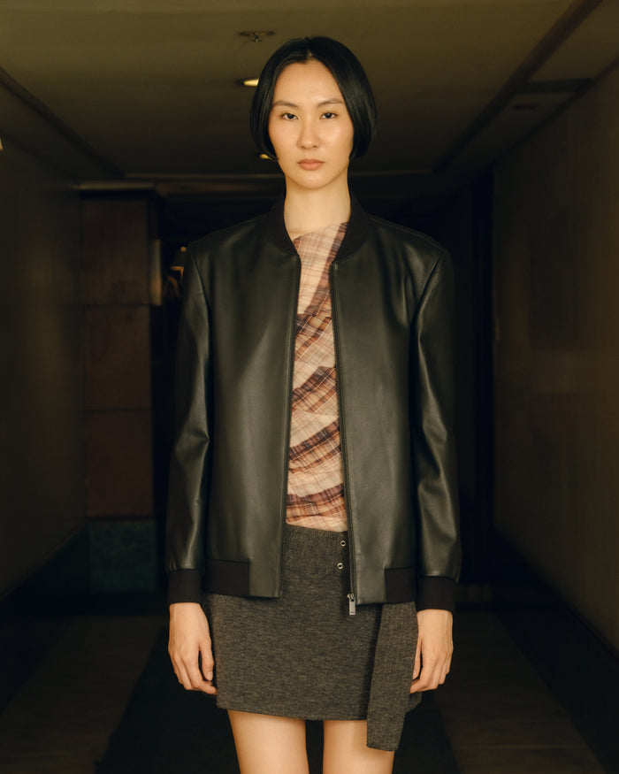 Leather Bomber Jacket