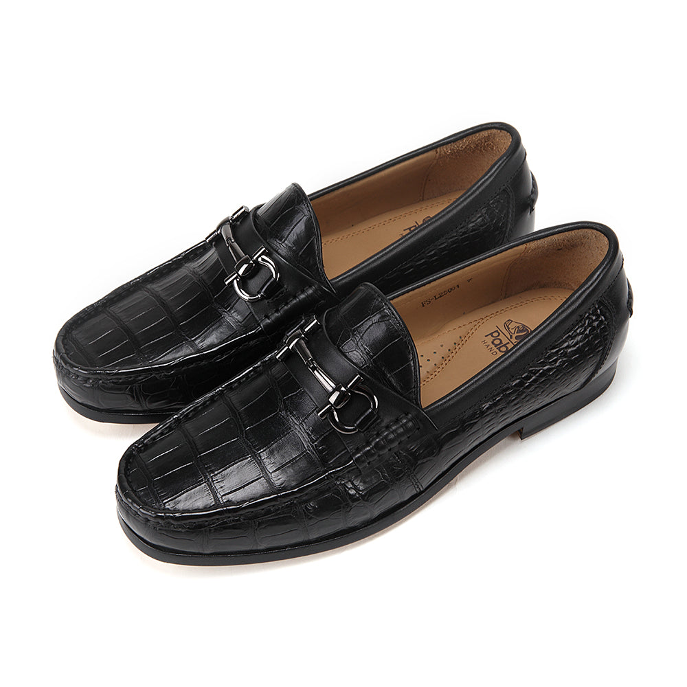 Crocodile Leather Loafers