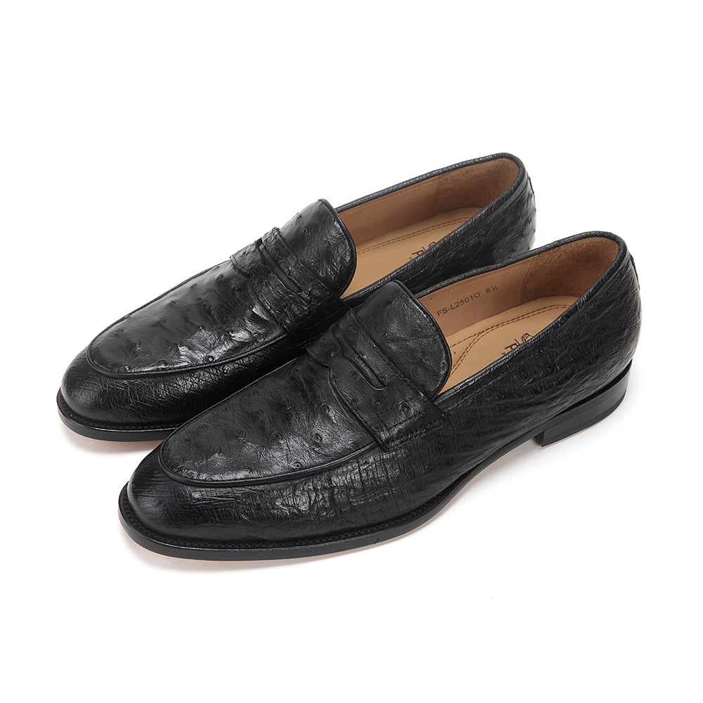 Ostrich Leather Loafers