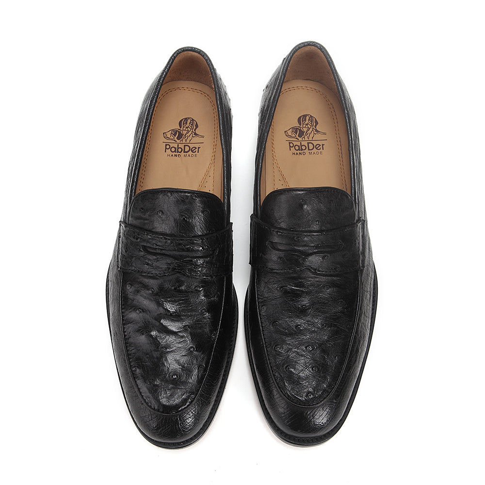 Ostrich Leather Loafers
