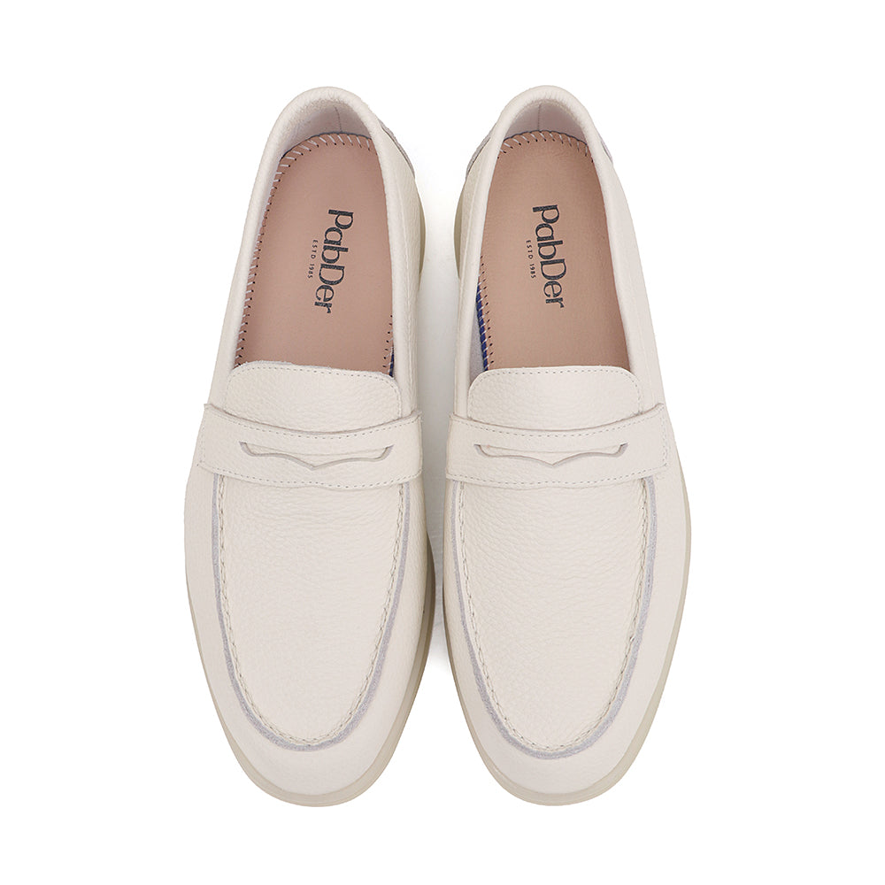 Bolle Textured Leather Rubber Sole Loafers FW26762