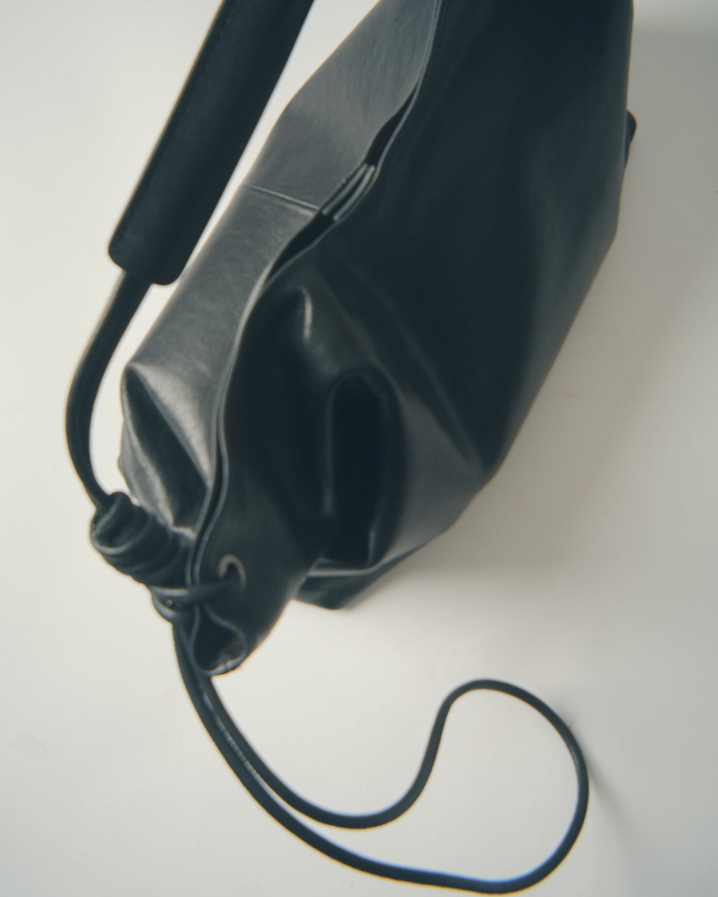 U-Shaped Lambskin tote