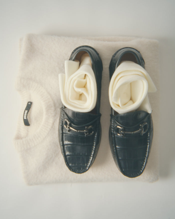 Crocodile Leather Loafers