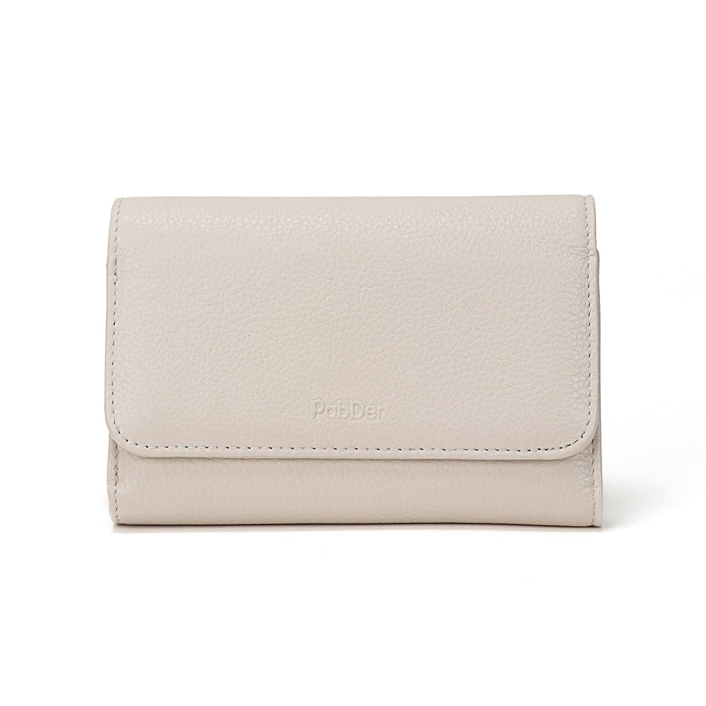 Long Trifold Leather Wallet