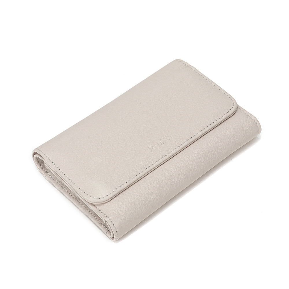 Long Trifold Leather Wallet