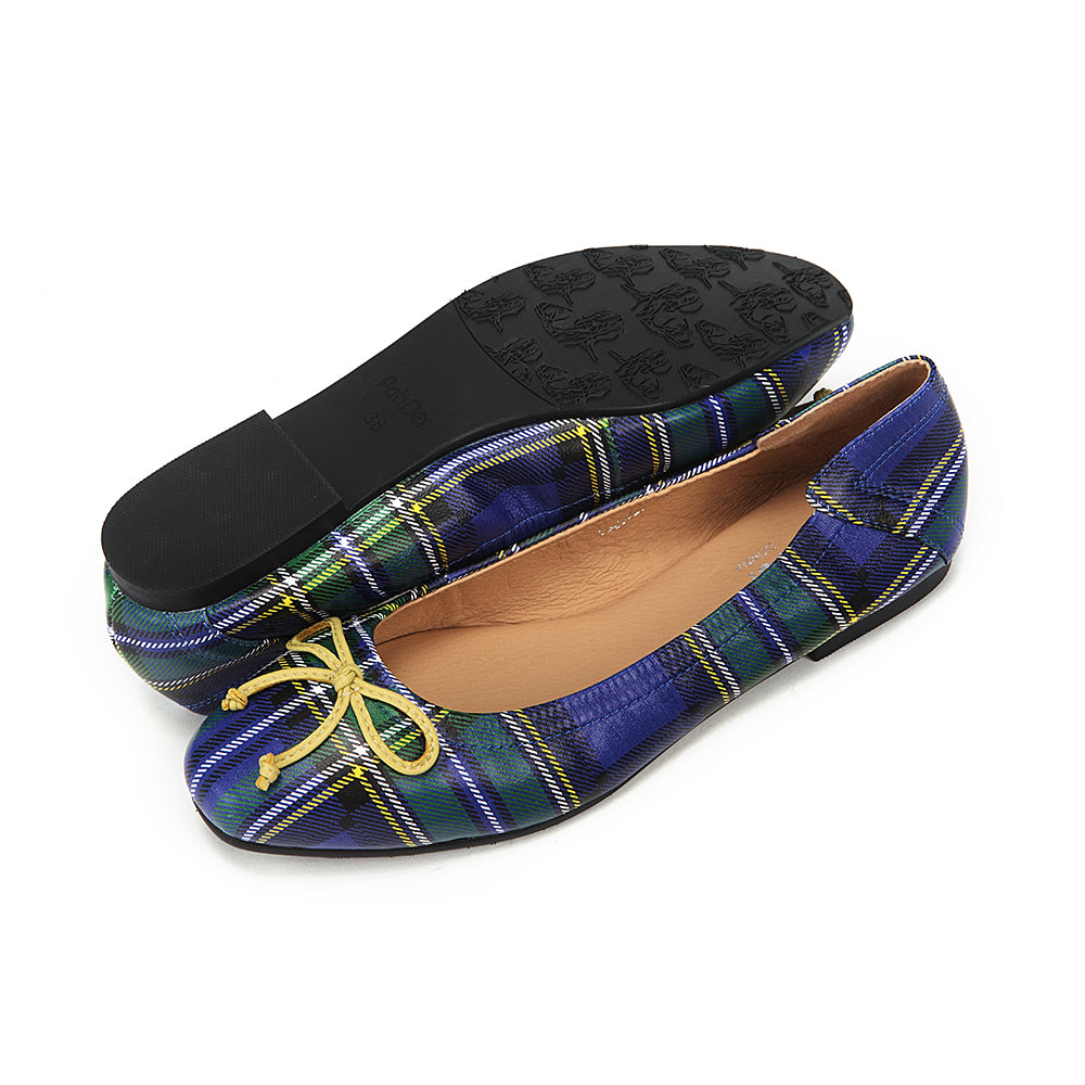 Plaid Ballerina Flats