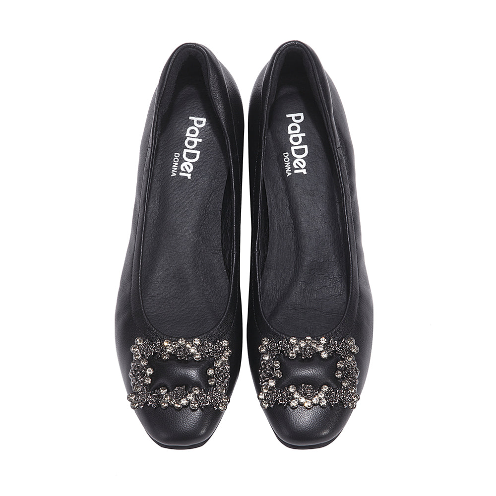 Rhinestone Block Heels