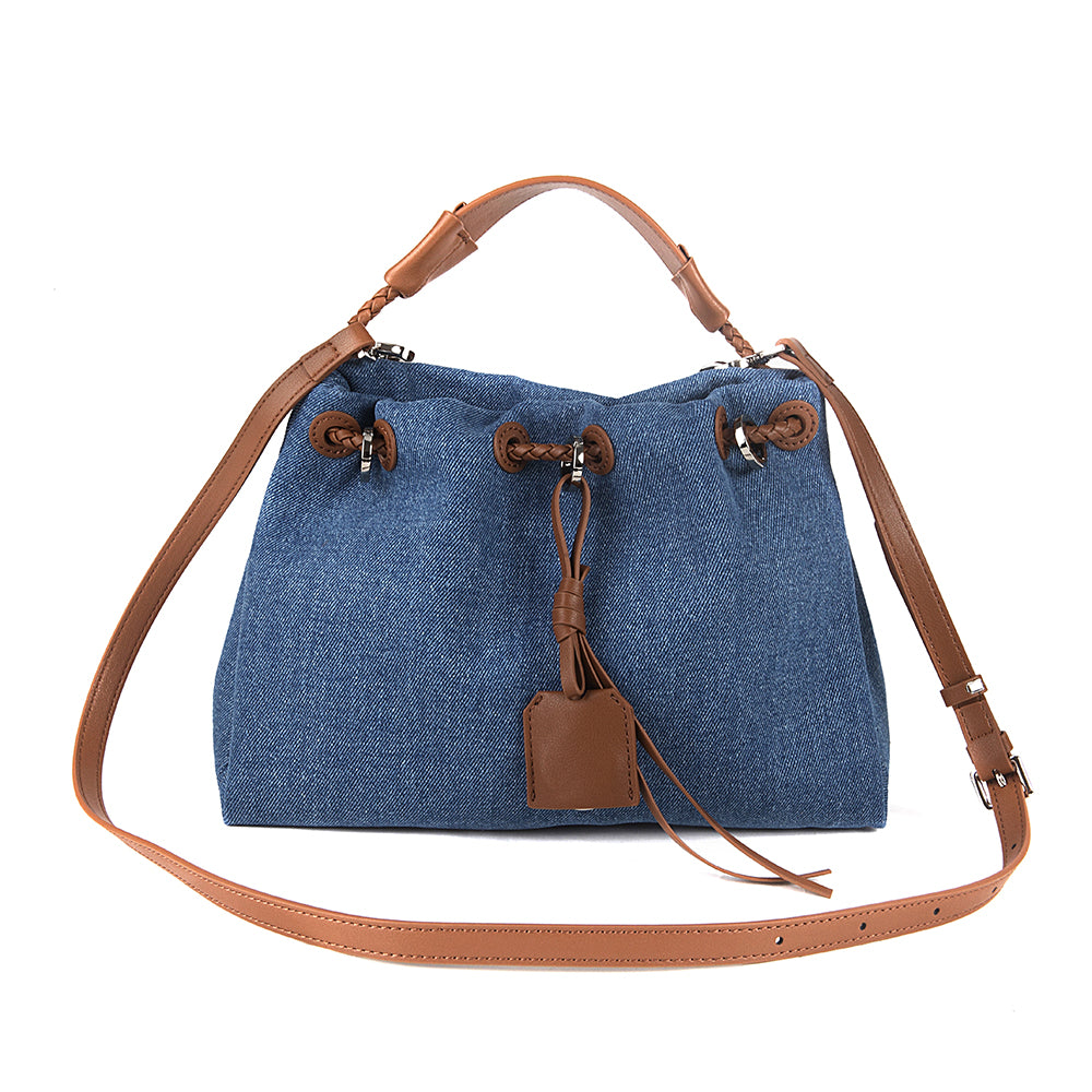 Denim Drawstring Pouch