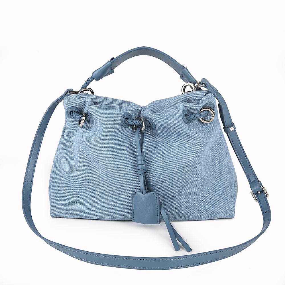 Denim Drawstring Pouch