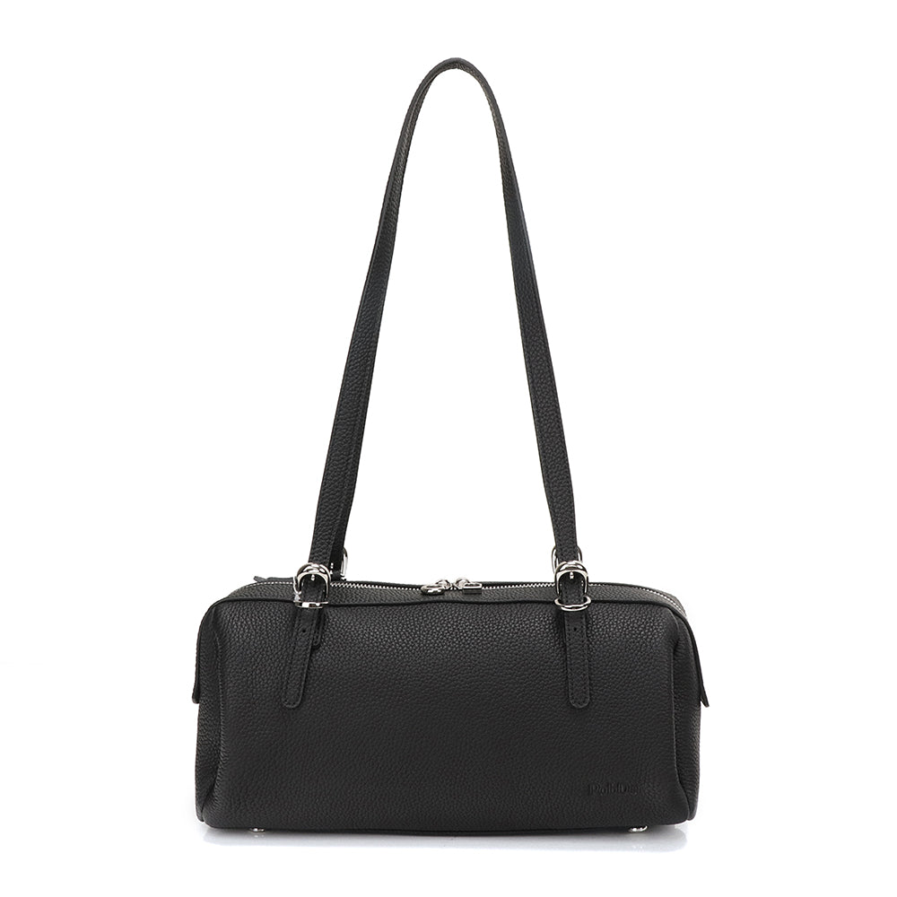 Half Bowling Leather Bag