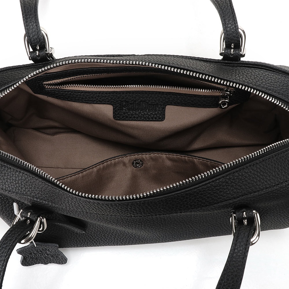 Half Bowling Leather Bag