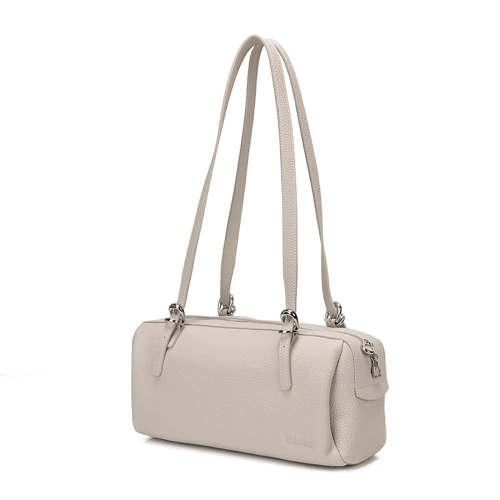 Half Bowling Leather Bag